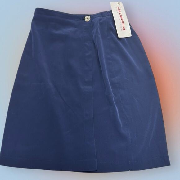 LIZ CLAIBORNE Women’s 4 Navy Blue Lightweight Skirt - Picture 1 of 4